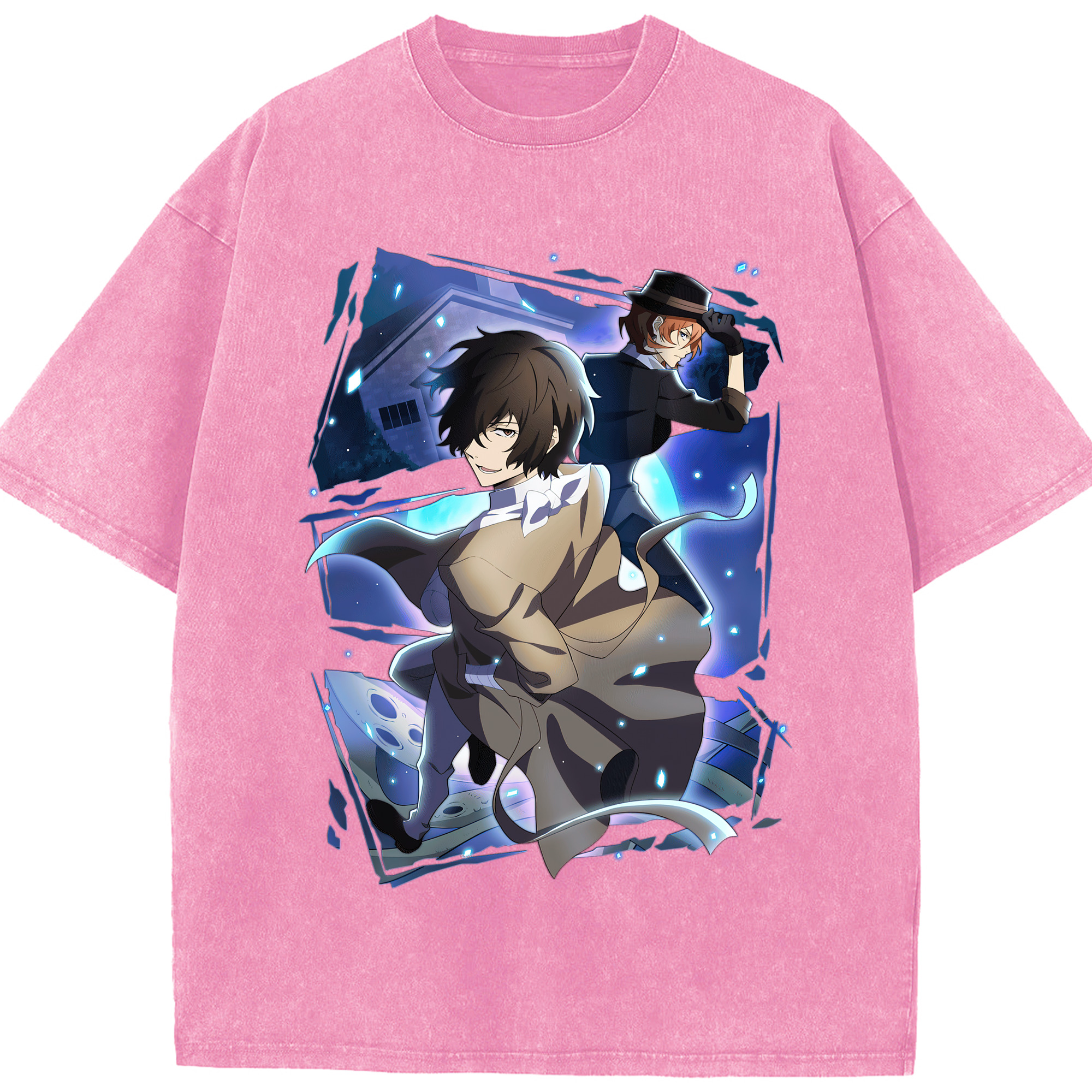 （画像用） 文豪ストレイドッグス Bungo Stray Dogs 綿100% ヴィンテージ風 半袖Tシャツ（フロントプリント）